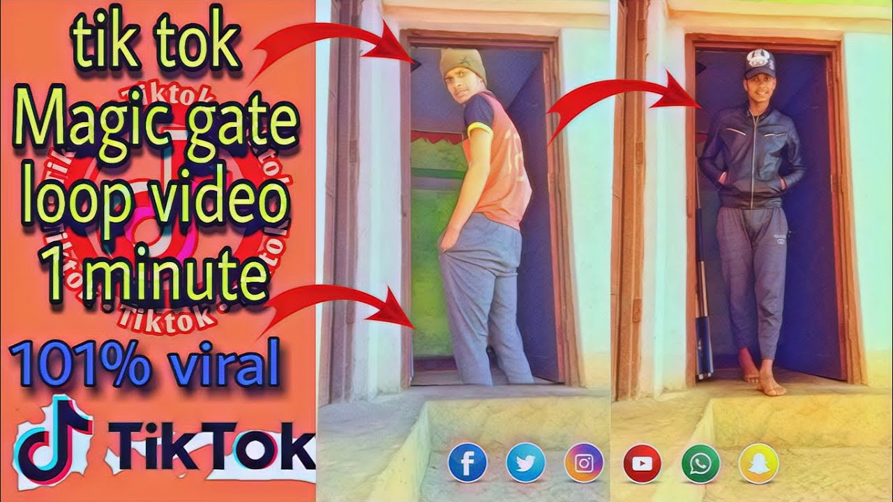 Tik tok Magic door Loop video tutorial। tik tok trending video YouTube