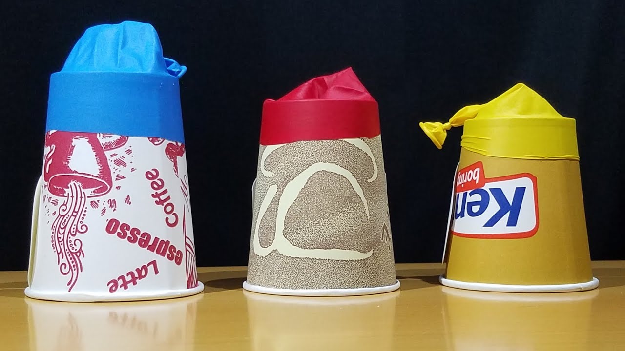 Cup with Balloon Throwing game Very enjoyable YouTube