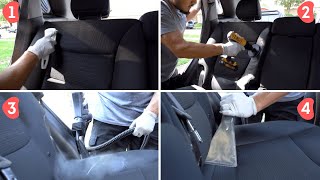 Clean Cloth Car Seats Using Brushes, Steamer, and Extractor | 4 METHODS FOR ANY LEVEL