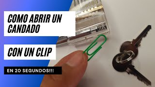 Let's test it - Opening a padlock with a paperclip in 20 seconds!!!