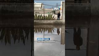 Sigue la inundación en Lerma, Edomex | El agua sigue alcanzando los 30 cm de altura