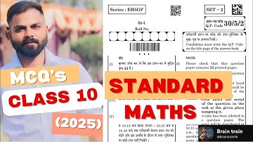 CLASS 10|STANDARD MATHS|QP CODE 30/5/2|2025