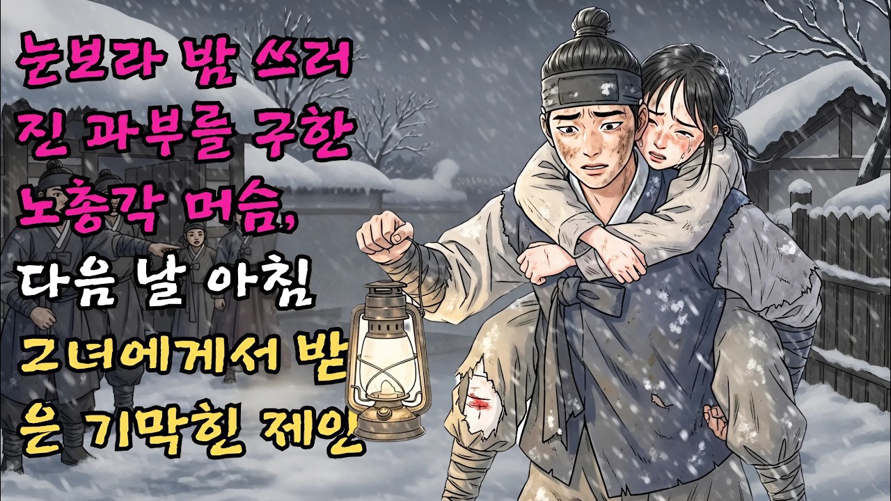 눈보라 치는 밤에 쓰러진 과부를 업어다 준 노총각 머슴이 다음 날 아침 그녀의 집으로 불려가서 받게 된 기막힌 제안 #야담 #민담 #전설 #설화