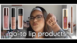CURRENT GO-TO LIP PRODUCTS | NYX, MILANI, COLOURPOP, LAWLESS, + MORE |