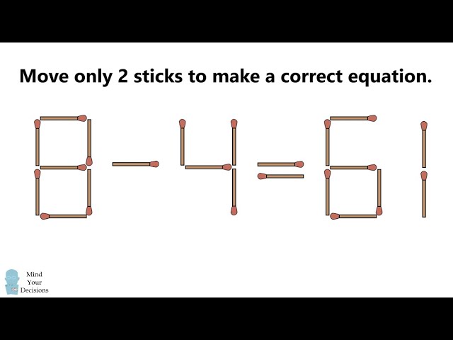Incredibly Hard Puzzle 8 - 4 = 61 Incredibly Hard Puzzle 8 - 4 = 61