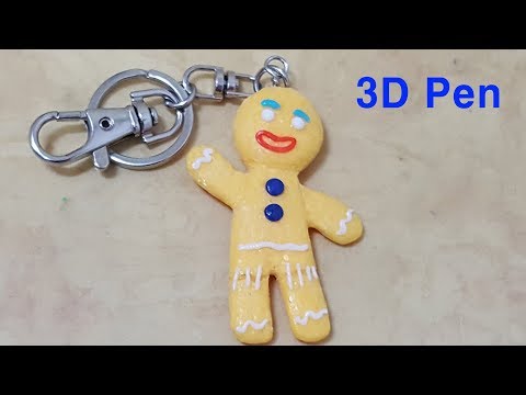 <strong>3D</strong> Pen 생강맨 열쇠고리 만들기 key ring Gingerbread <strong>man</strong>