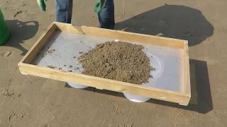 How to separate nurdles from beach sand