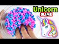 UNICORN CRUNCH SLIME👅🎧 How to make Unicorn Slime with Fevicol at home easy [ASMR]