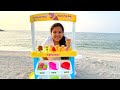 شفا تبيع ايسكريم في الشاطئ ! Shfa selling ice cream in beach