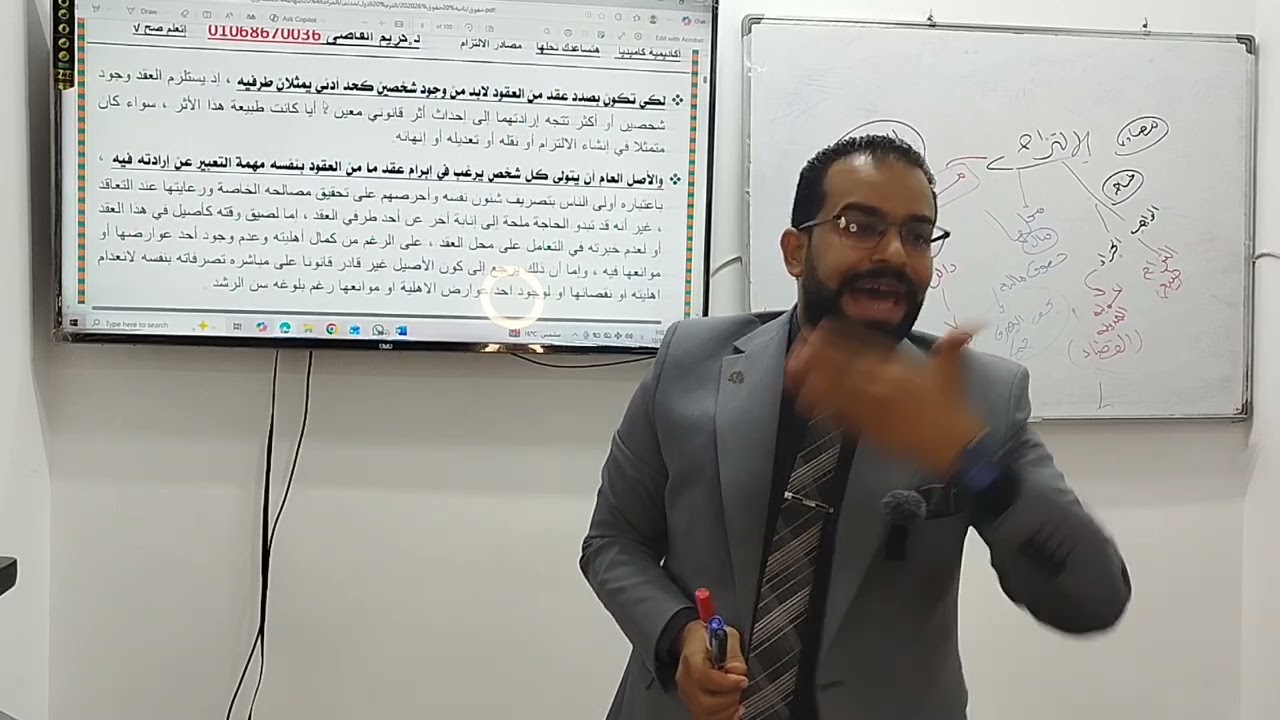 المحاضره الاولى فى مصادر الالتزام 