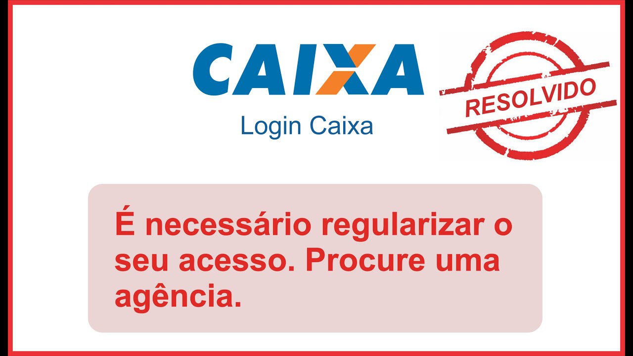 é Necessário Regularizar O Seu Acesso Procure Uma Agência