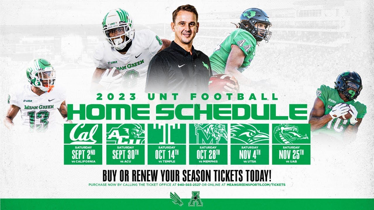 2023 Schedule Reveal Mean Green FB YouTube