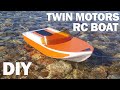 How To Make Fast Twin Motor RC Boat. Diy Foam Model Boat