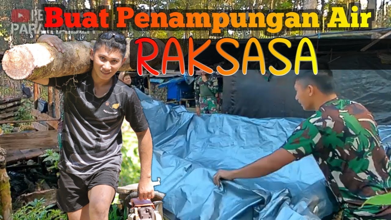 Kehiduoan TNI Di Papua Membuat Bak Penampungan Air