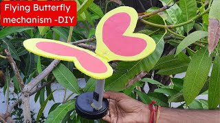 making flying butterfly with advertising cards and dc motor only | DIY butterfly | DIY ideas