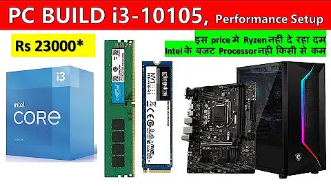 Build Your Perfect PC with i3 10105 Processor and RGB Cabinet!