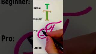Letter T 4 Styles #calligraphy #handwriting #lettering