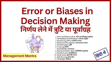 Biases and Errors in Decision Making| Organizational Behavior MBA, BBA, B.com, M.com, Management