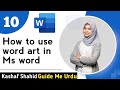How to use word art in ms word  guide me urdu  2023