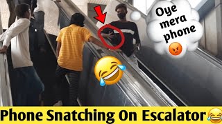 Phone Snatching prank on escalator😂 || Gone normal 😥 || #funnyvideo#trending#viral#prank #viralvideo