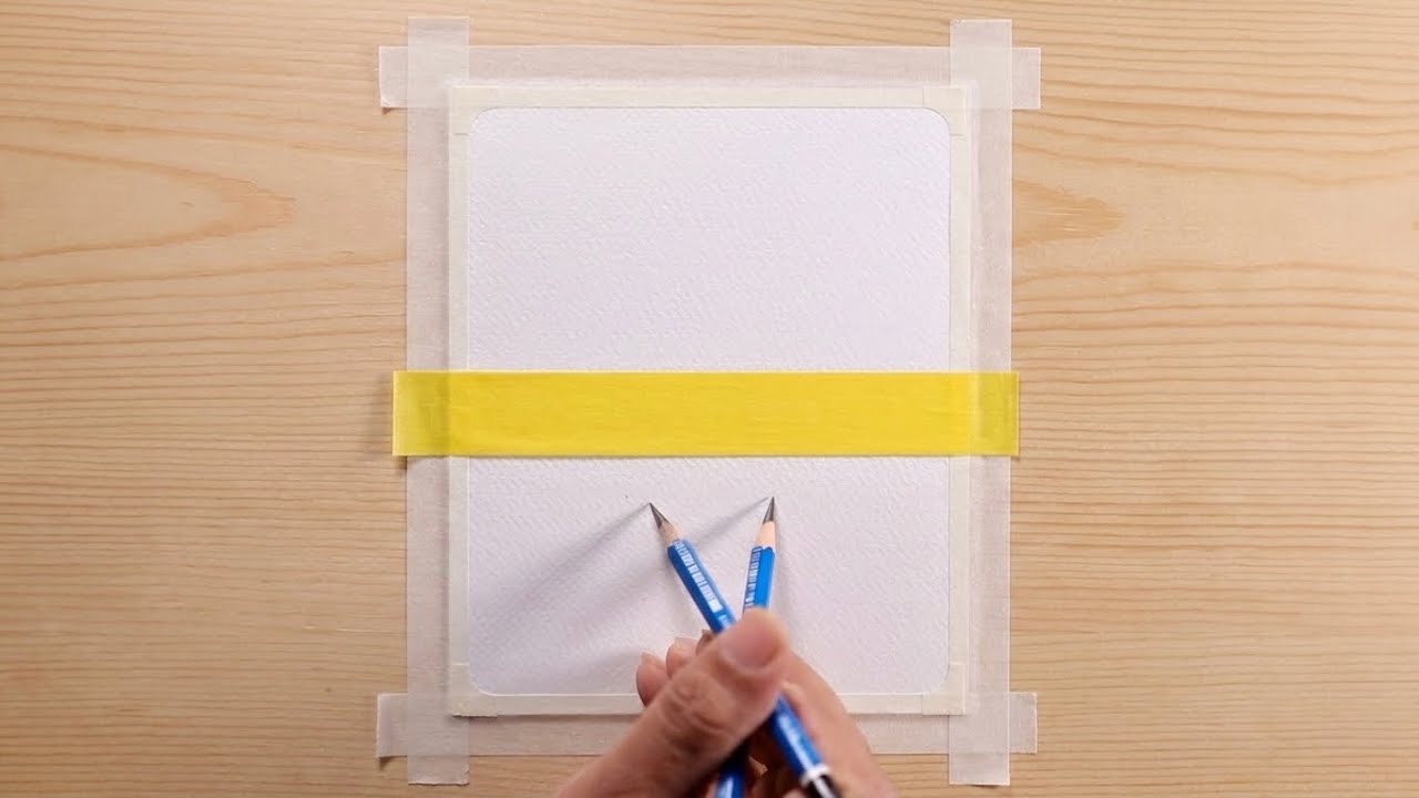 Beautiful Riverside Scenery / Drawing with Oil Pastels 