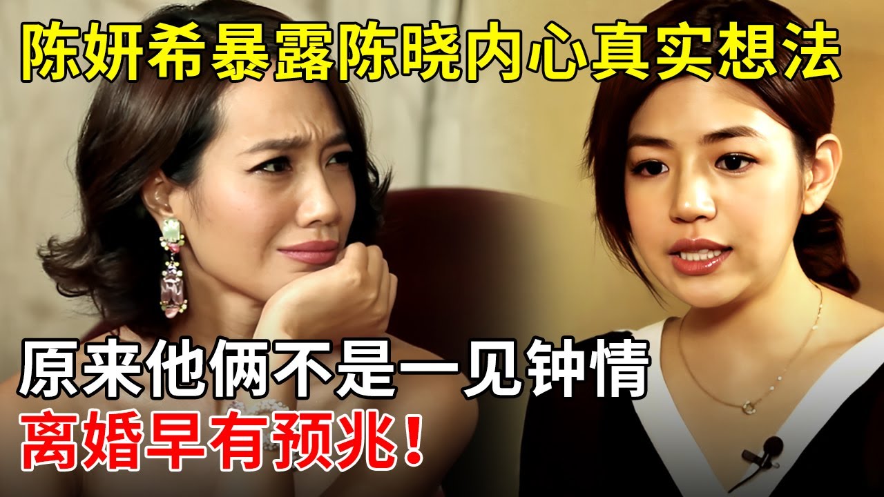 陈妍希暴露陈晓内心真实想法,原来他俩不是一见钟情,离婚早有预兆！【朱丹访谈秀】