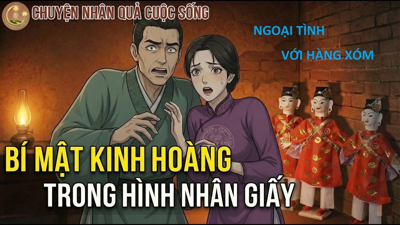 Chuyện nhân quả: Vợ ngoại tình với hàng xóm hại chồng, cái kết rùng mình bởi 2 hình nhân  giấy