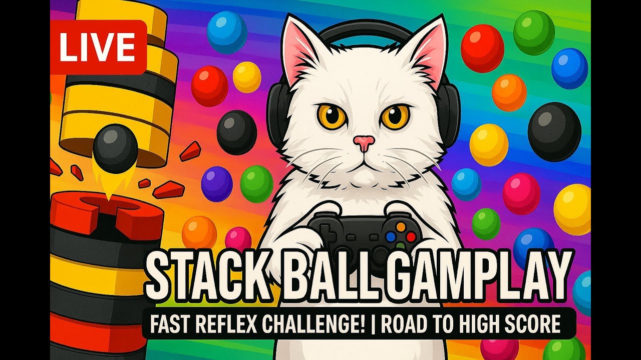 🔴English LIVE🔴 | Stack Ball Gameplay – Fast Reflex Challenge! | Road to High Score 