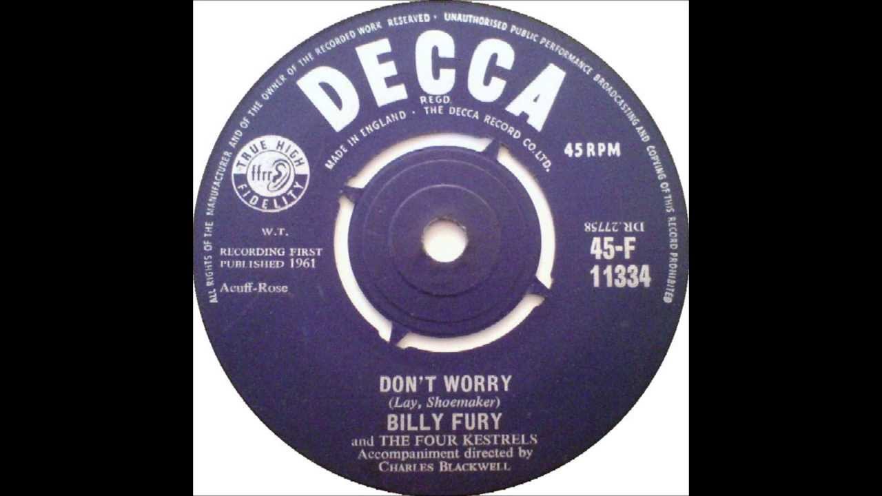 Guarda "Billy Fury ~ Don't Worry" - 45rpm 1961 su YouTube Guarda "Billy Fury ~ Don't Worry" - 45rpm 1961 su YouTube