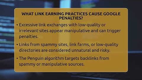 What Link Earning Practices Cause Google Penalties? - SearchEnginesHub.com