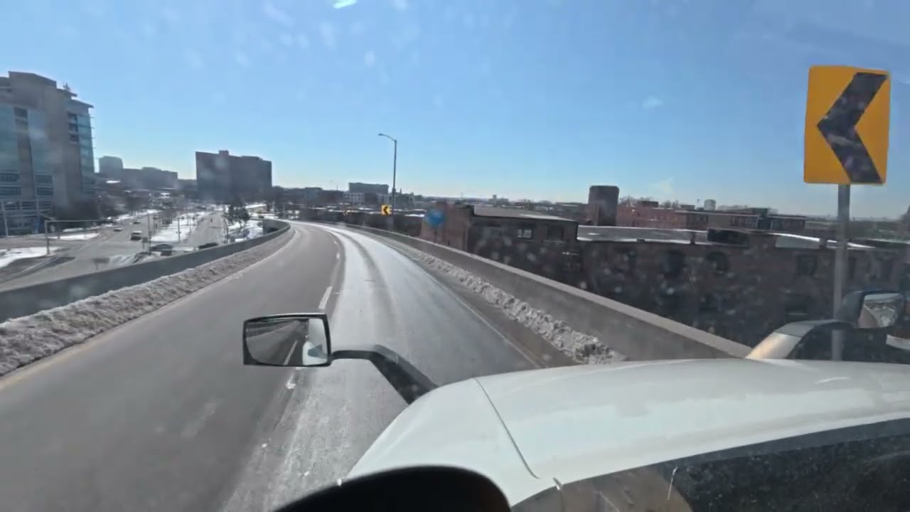 Delivering pipe to a job in downtown Louisville