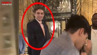 Barron Trump is 'impressed' by a boxer shadow boxing at Mar-a-Lago