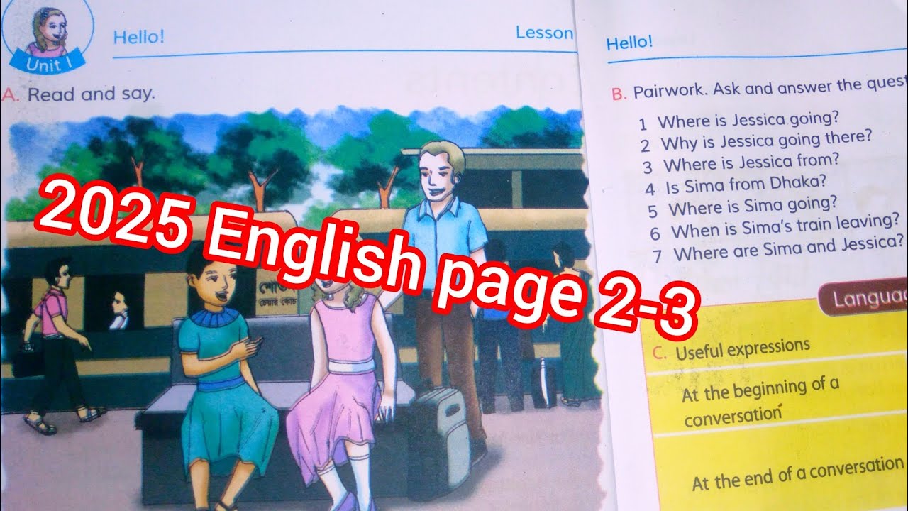 English For today Class Five Unit 1 Lesson 1-2-3 Page 2-3 solution 2025 ...