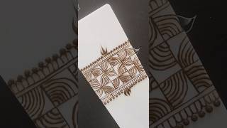 Easy Geometric Mehndi Border Design ✨Simple Square Pattern Henna Tutorial 🤎