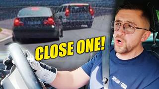 NEAR CRASH TWICE by Unattentive Driver! // Nürburgring
