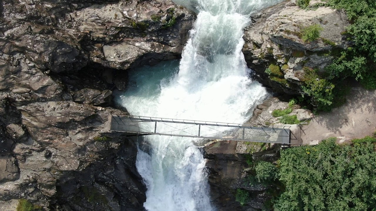 cascate del rutor drone