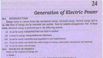 Generation of Electric Power || By M.Handa, A.Handa||
