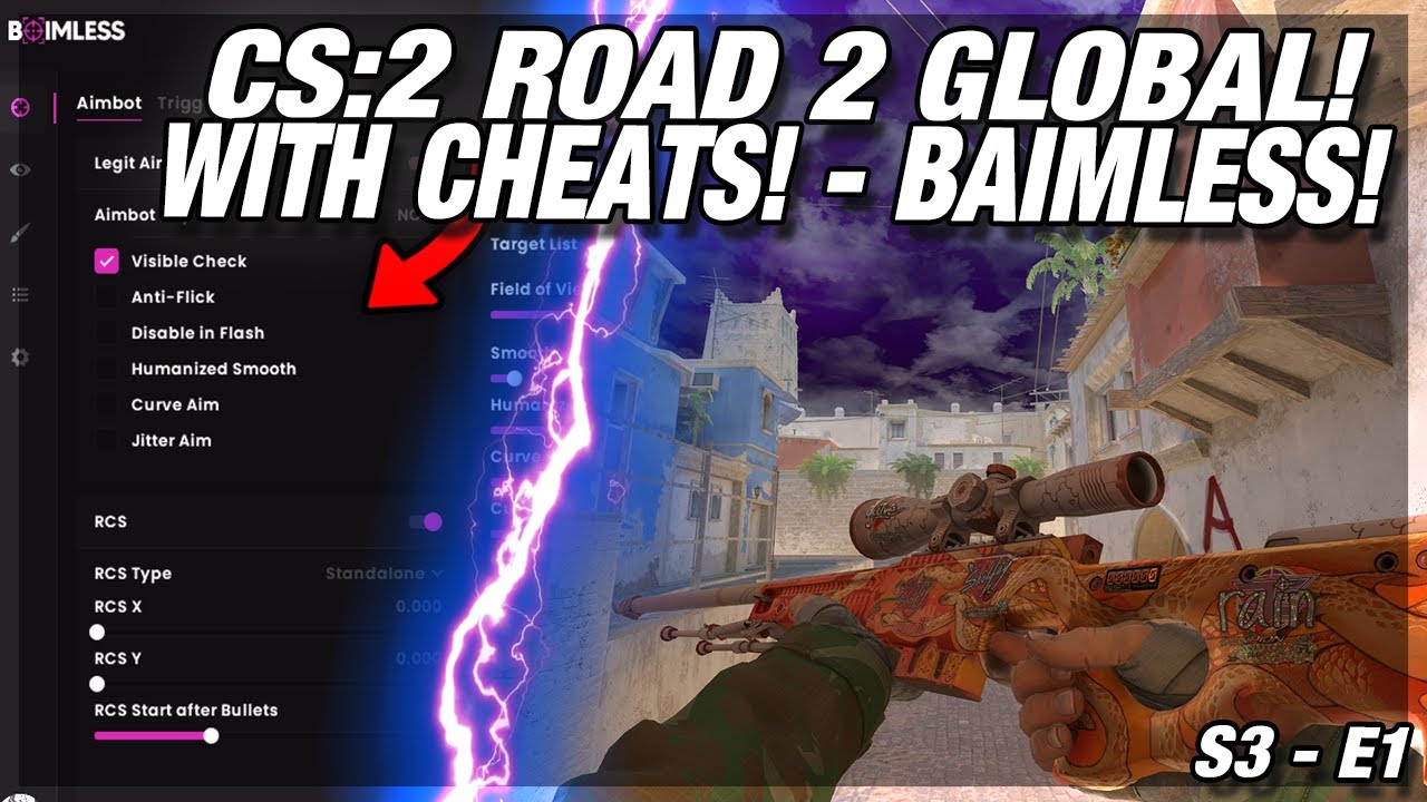 CS:2 ROAD TO GLOBAL with CHEATS! - BAIMLESS | S3 - E1 - YouTube