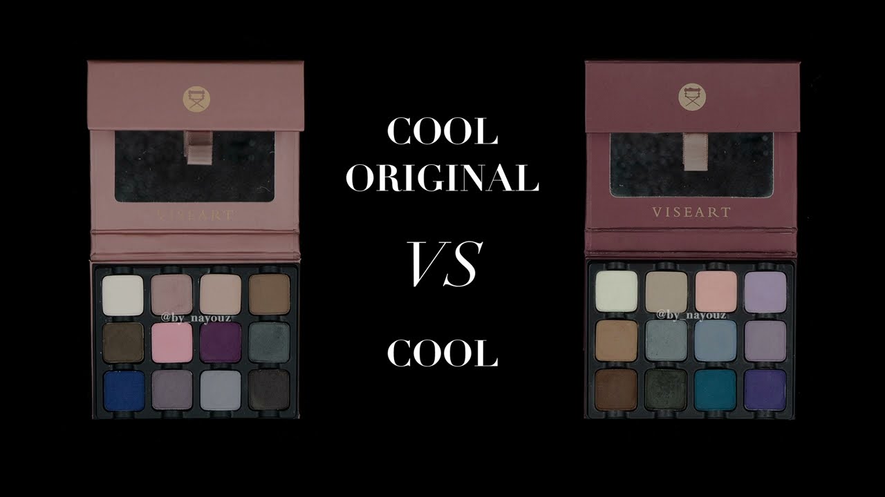 Swatches & Comparisons｜VISEART Cool Original VS. Cool｜Cool Mattes Eyeshadow Palette