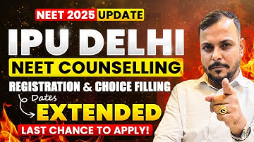 IPU Delhi NEET 2025 Counselling BIG UPDATE! 🔴 MBBS Registration & Choice Filling Date EXTENDED