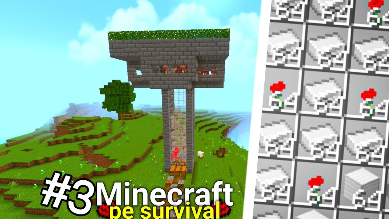 I Build The Best Iron Farm In Minecraft PE 1.21 Survival Series Part-3 ...