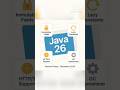 JAVA 25 &amp; 26 Explained (11 to 26) 🚀 | #short #shorts #java #java25 #java26 #java17 #java11 #ai