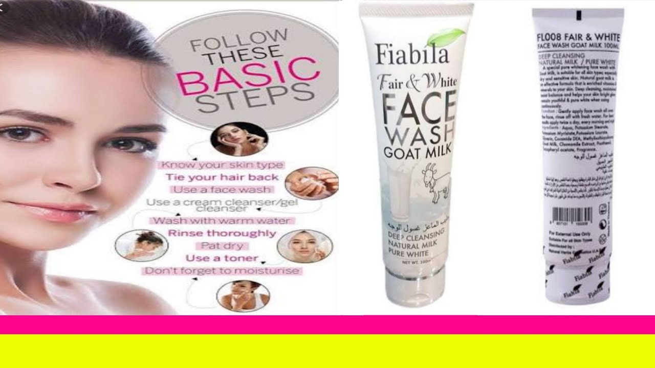 Face cleanser Fiabila fair & white goat milk face wash Best face