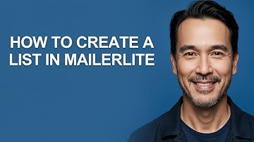 How to Create a List In Mailerlite - KevinHowTo