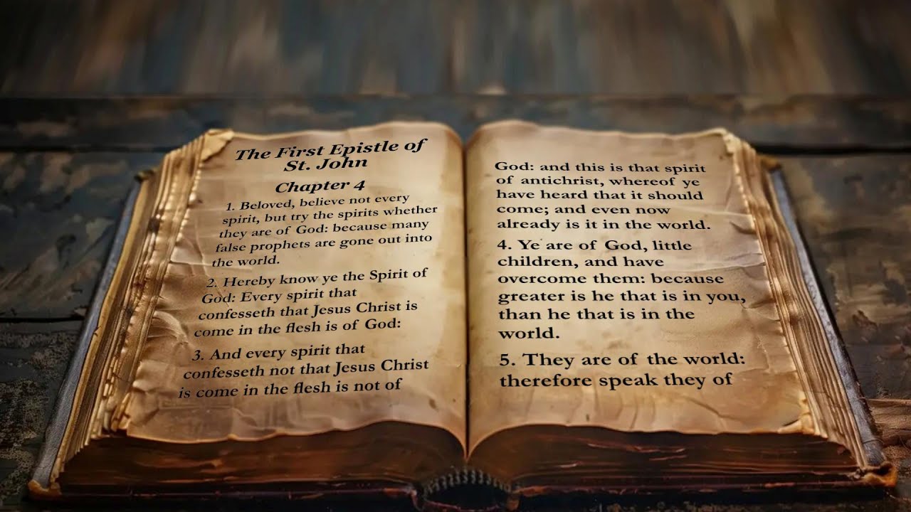 First Epistle Of Saint John Chapter 4 KJV Read Along bibleverses First epistle of saint john chapter 4 kjv read along bibleverses