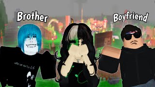Surviving 99 NIGHTS in Roblox With My Brother & Boyfriend…