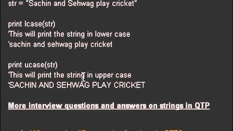 lcase and ucase functions in QTP