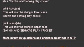 lcase and ucase functions in QTP