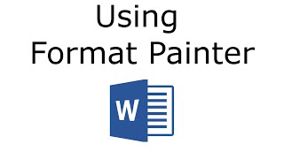 Word 2016 - Using the Format Painter