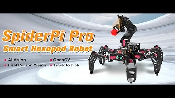 樹莓派4B六足AI視覺夾爪機器人(SpiderPi Pro) 介紹
